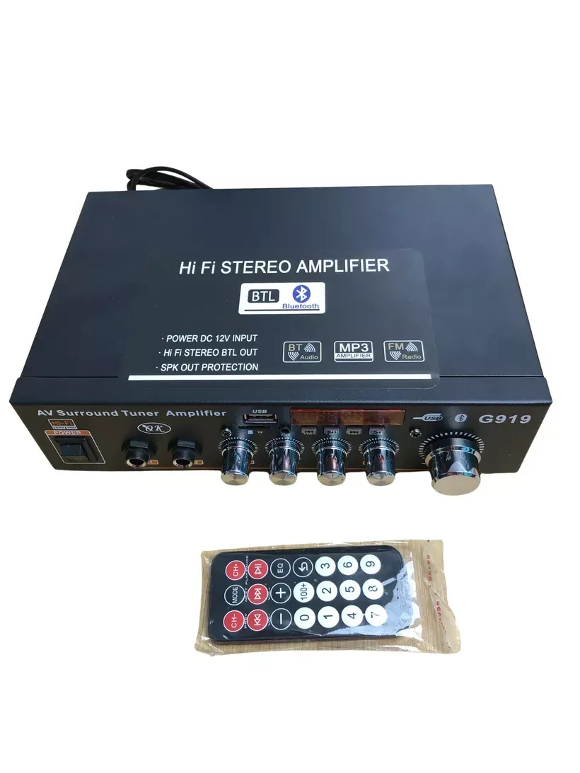 Mạch G919 100W — Khuếch Đại 2.0, Karaoke 2 Micro, Bluetooth 5.0, Vỏ Kim Loại