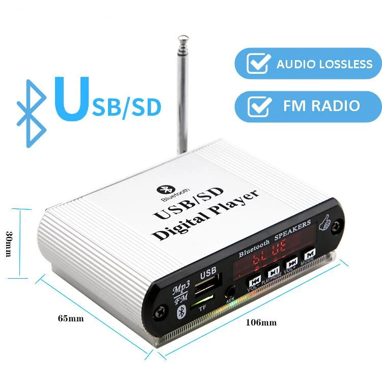 Máy thu bluetooth 5.0 Amly nghe nhạc HIFI không mất dữ liệu giải mã nhạc USB, thẻ nhớ,radio FM