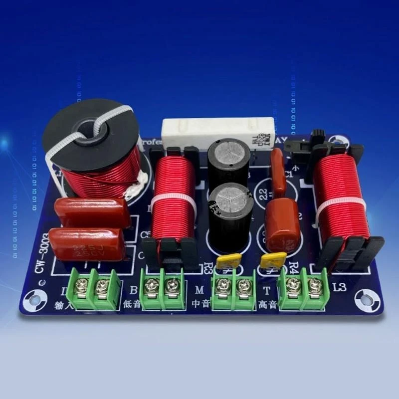 Mạch phân tần 3 đường tiếng bass treble trung  công suất 250W phù hợp loa 8 -12 inch có công tắc tăng âm treble